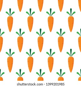 Carrot Icon Seamless Pattern, Food Icon, Vegetable Icon Vector Art Illustration