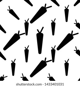 Carrot Icon Seamless Pattern, Vegetable Icon Vector Art Illustration