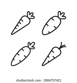 Carrot Icon Set Design Vektorgrafik Illustration Vorlage in Trendy Flat Style für Website, Design, Logo, App. EPS10.