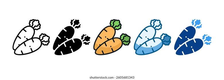Carrot Icon Set Multiple Style Collection