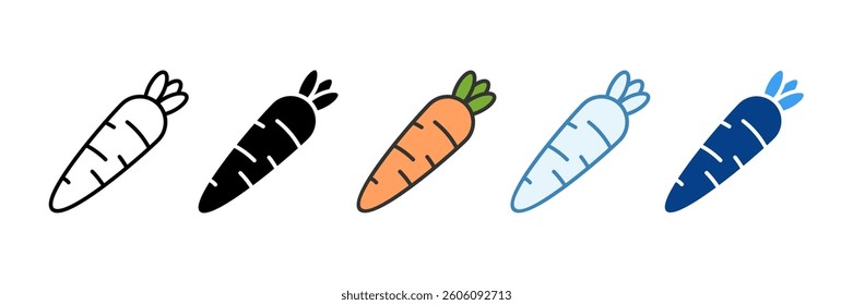 Carrot Icon Set Multiple Style Collection