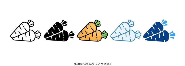 Carrot Icon Set Multiple Style Collection