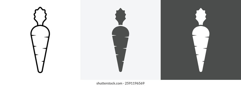Carrot icon set vector art