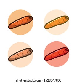 Carrot icon set vector illustration with variant color and clean background