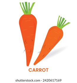 Carrot icon set. Carrot vector silhouette. Vector illustration.