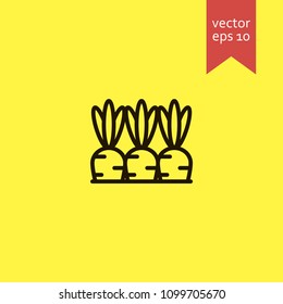 carrot. carrot icon. sign design. Vector EPS 10.