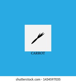 carrot icon sign signifier vector