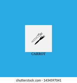 carrot icon sign signifier vector