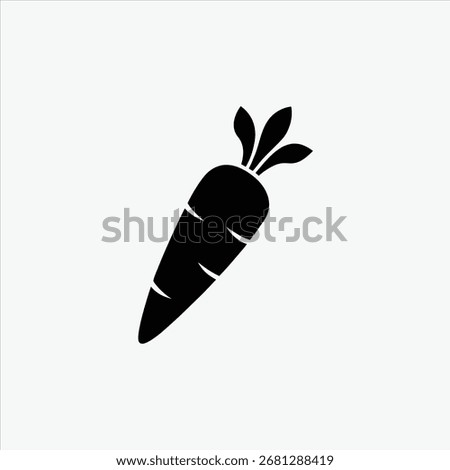 carrot icon silhoutte vector style with white background