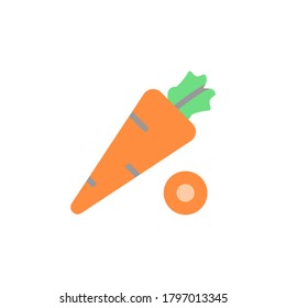 Carrot icon. Simple color vector elements of vegetarian food icons for ui and ux, website or mobile application