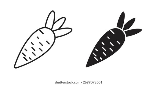 Ícone de cenoura tendência plana simples design gráfico moderno logotipo abstrato