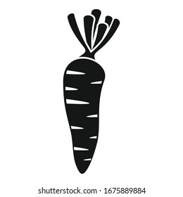Carrot icon. Simple illustration of carrot vector icon for web design isolated on white background