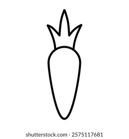 carrot icon Simple outline illustration