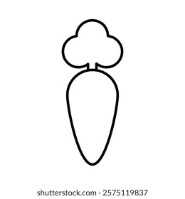 carrot icon Simple outline illustration