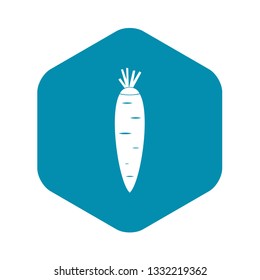 Carrot icon in simple style isolated on white background