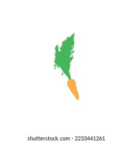 Carrot icon. Simple style vegetable restaurant big sale poster background symbol. Carrot brand logo design element. Carrot t-shirt printing. Vector for sticker.