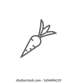 carrot icon. Simple thin line, outline vector of web icons for ui and ux, website or mobile application