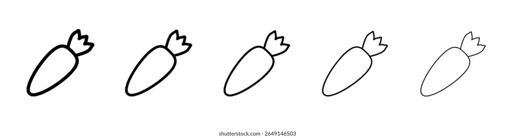 carrot icon simple vector outline logo