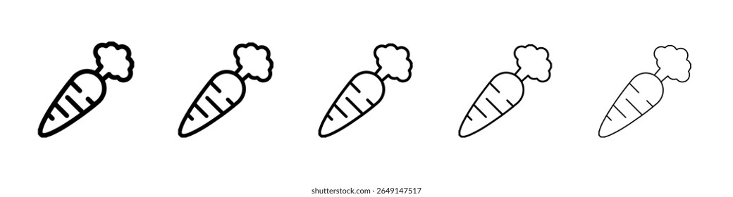 carrot icon simple vector outline logo