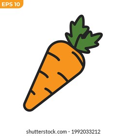 carrot icon symbol template for graphic and web design collection logo vector illustration