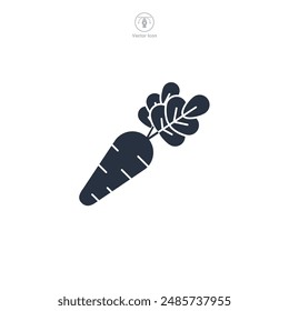 carrot Icon symbol vector illustration isolated on white background
