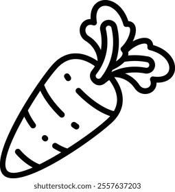 Carrot Icon. Thin Line Carrot Icon