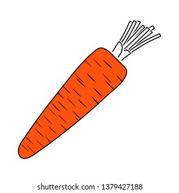 Icono de restricción. Línea Delgada Con Diseño De Relleno Naranja. Ilustración vectorial.