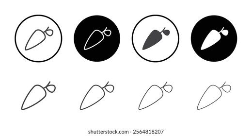 Carrot icon Thin outline art symbol