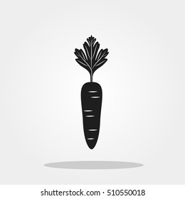 Carrot icon in trendy flat style isolated on color background. Vegetables symbol for your design, logo, UI. Vector illustration, EPS10. Flat style.