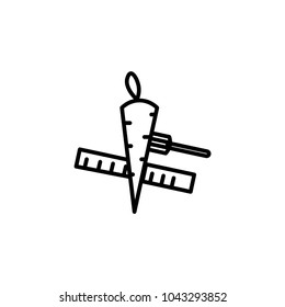 carrot icon vector