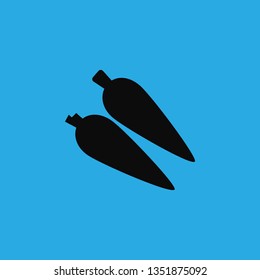 carrot icon vector