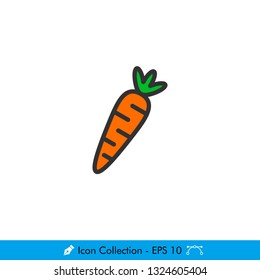 Carrot Icon / Vector - In Color Design