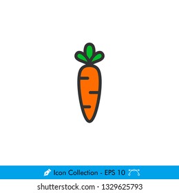 Carrot Icon / Vector - In Color Design