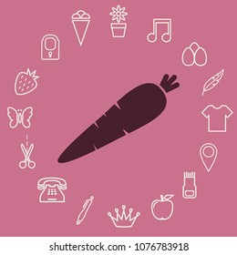 Carrot icon, vector design element