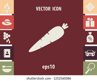 Carrot icon, vector design element