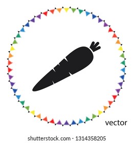 Carrot icon, vector design element