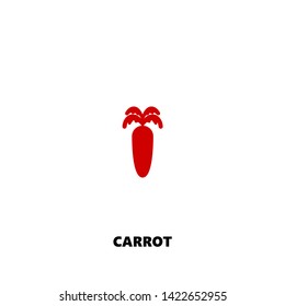 carrot icon. carrot vector design. sign design. red color