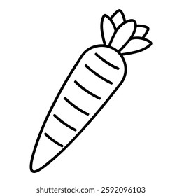 Carrot icon vector from easter day concept. Thin line illustration of carrot editable stroke. carrot linear sign for use on web and mobile apps, logo, print media
.vector illustration on white 