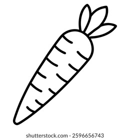 Carrot icon vector from easter day. Thin line illustration of carrot editable stroke. carrot linear sign.illustration vector on white background.