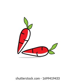 
vector de icono de zanahoria para los pasos 10