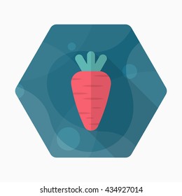 Carrot  icon, Vector flat long shadow design. EPS10