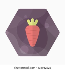Carrot  icon, Vector flat long shadow design. EPS10