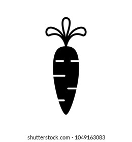 carrot icon, vector illustration.