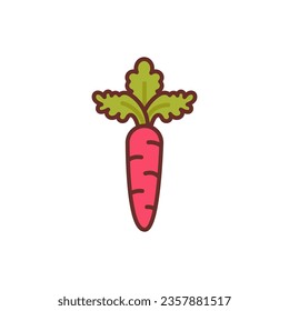 Carrot icon in vector. Illustration