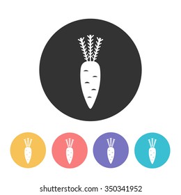 carrot icon. vector illustration