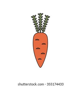 carrot icon. vector illustration