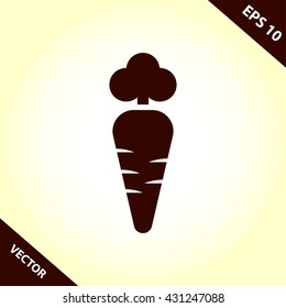 carrot icon. carrot vector illustration