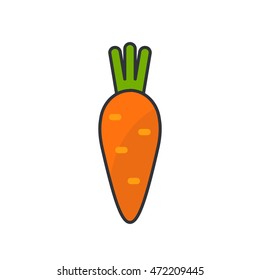 carrot icon. vector illustration