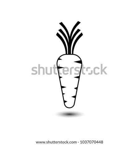 Carrot icon. vector illustration