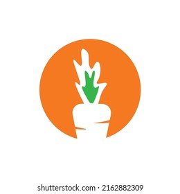 plantilla de diseño de ilustración de vector de icono de zanahoria